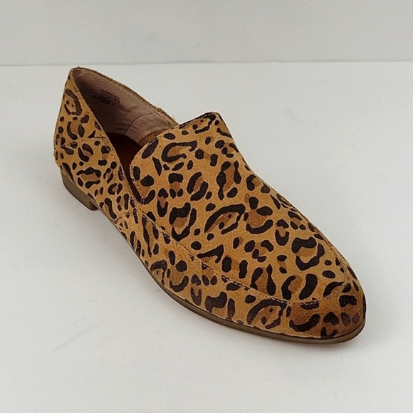Lucky Brand Brogan 2 Leopard Print Leather Loafers Size 7.5 - Picture 5 of 14